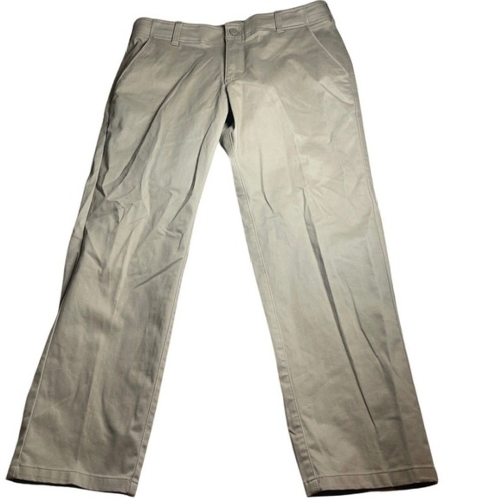 Lee Womens SZ 34X30 Regular Straight Leg Pants Khaki Cotton‎ Blend Workwear